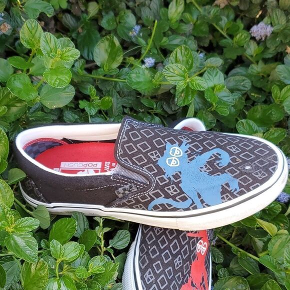 Vans x Krooked by Natas for Ray Barbee Popcush Sk8 Skateboarding Shoes 9.5 - Picture 3 of 17